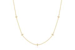  Dusk Divas - Argent / GP 14 carats - Zircone - 45cm